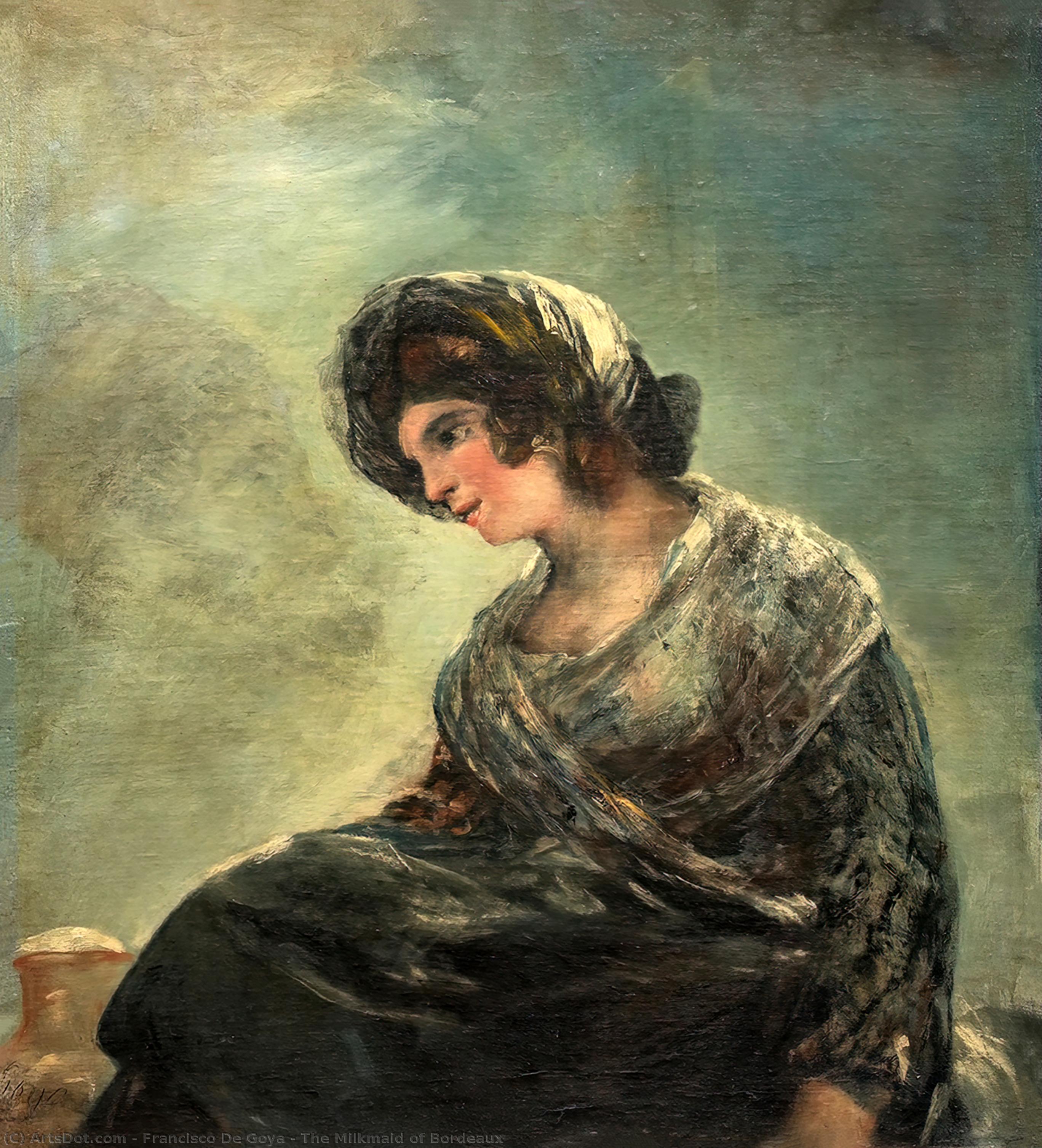 WikiOO.org - Encyclopedia of Fine Arts - Maleri, Artwork Francisco De Goya - The Milkmaid of Bordeaux