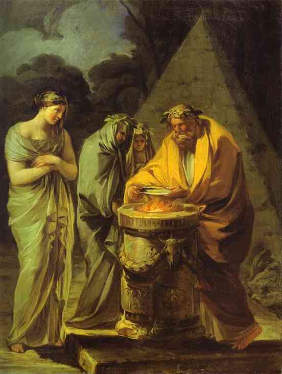 WikiOO.org - 백과 사전 - 회화, 삽화 Francisco De Goya - The Sacrifice to Vesta