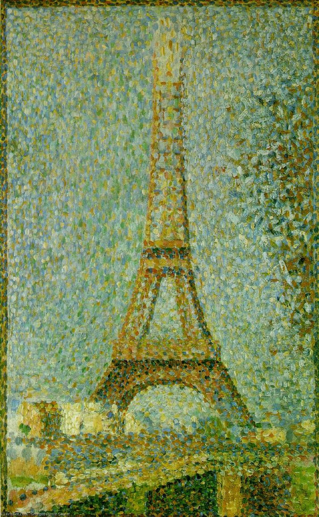 WikiOO.org - Encyclopedia of Fine Arts - Lukisan, Artwork Georges Pierre Seurat - The Eiffel tower