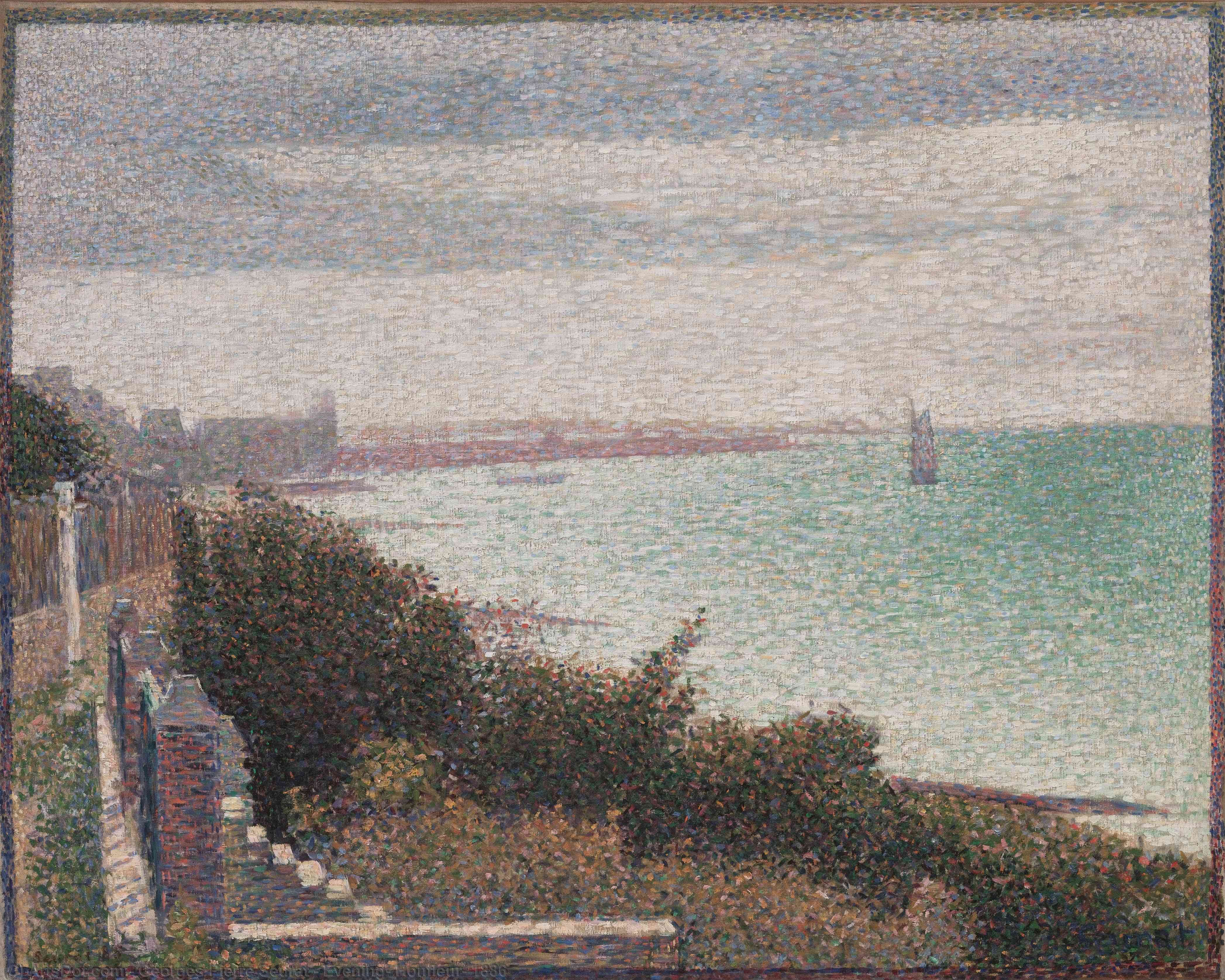 Wikioo.org - The Encyclopedia of Fine Arts - Painting, Artwork by Georges Pierre Seurat - Evening, Honfleur, 1886