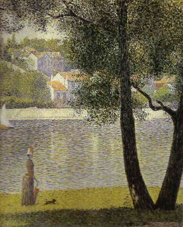 WikiOO.org - Εγκυκλοπαίδεια Καλών Τεχνών - Ζωγραφική, έργα τέχνης Georges Pierre Seurat - La Seine a Courbevoie