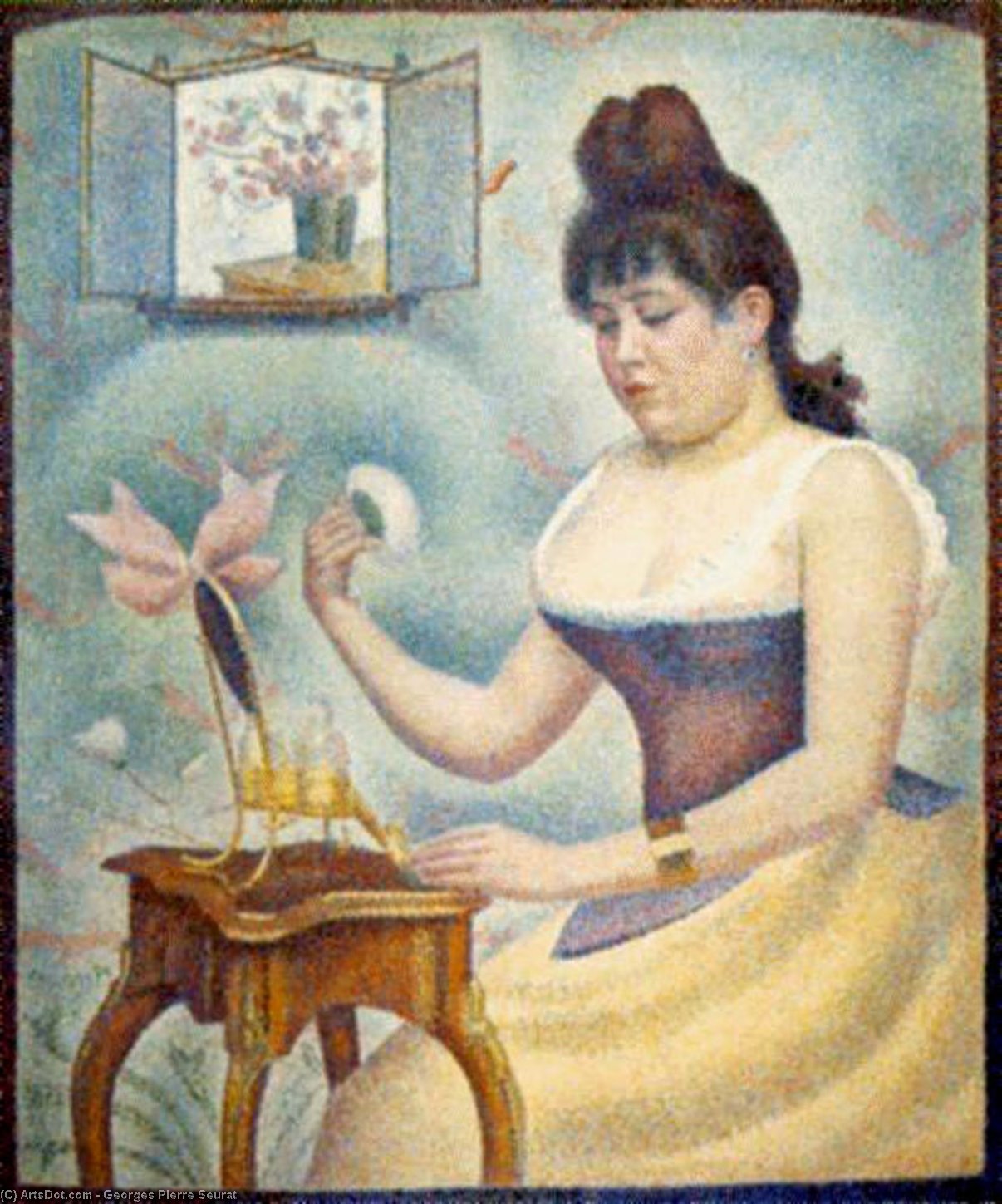 Wikioo.org - The Encyclopedia of Fine Arts - Painting, Artwork by Georges Pierre Seurat - powdering
