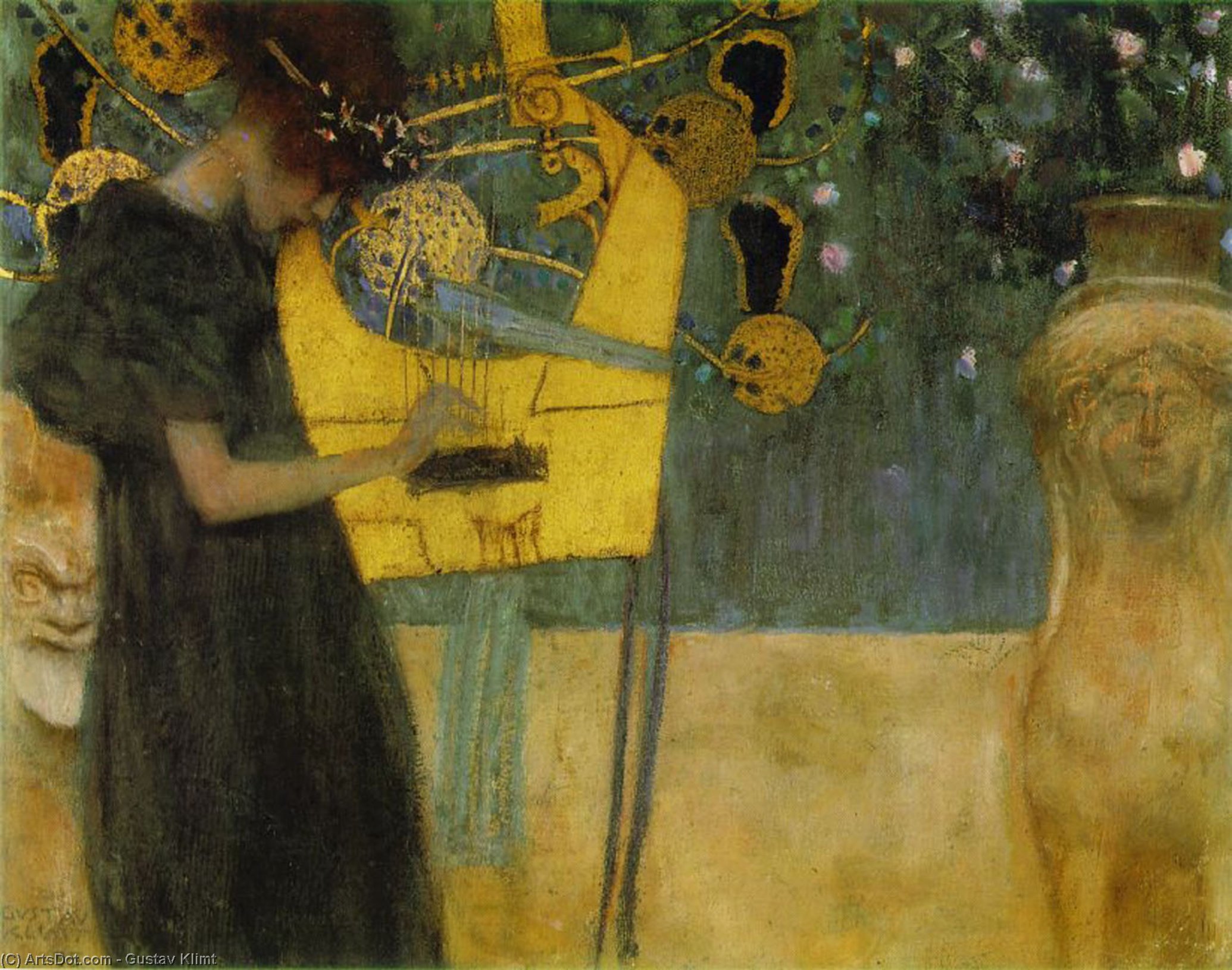 Wikioo.org - Encyklopedia Sztuk Pięknych - Malarstwo, Grafika Gustav Klimt - Music01