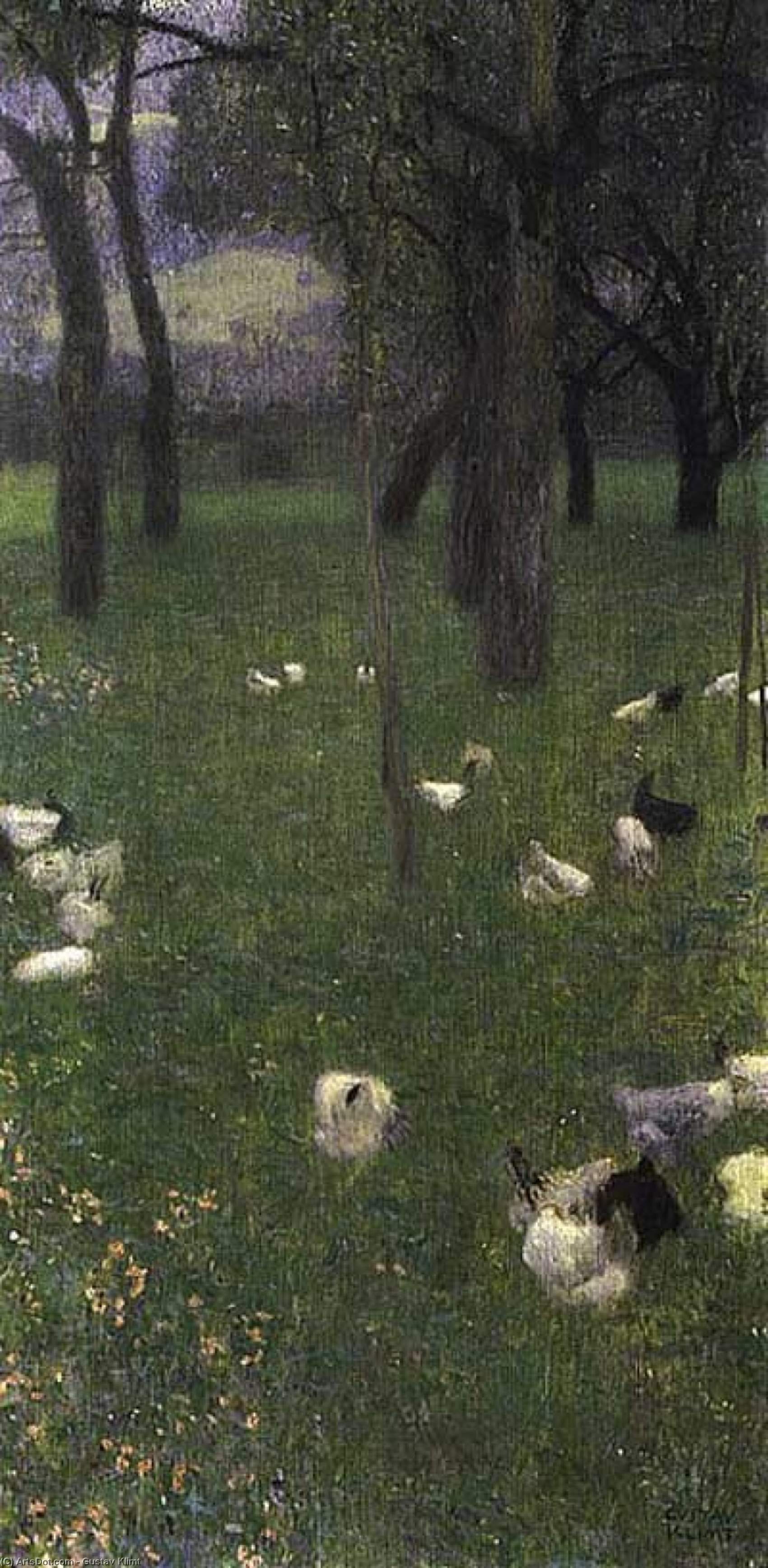 WikiOO.org - Enciklopedija dailės - Tapyba, meno kuriniai Gustav Klimt - After the Rain