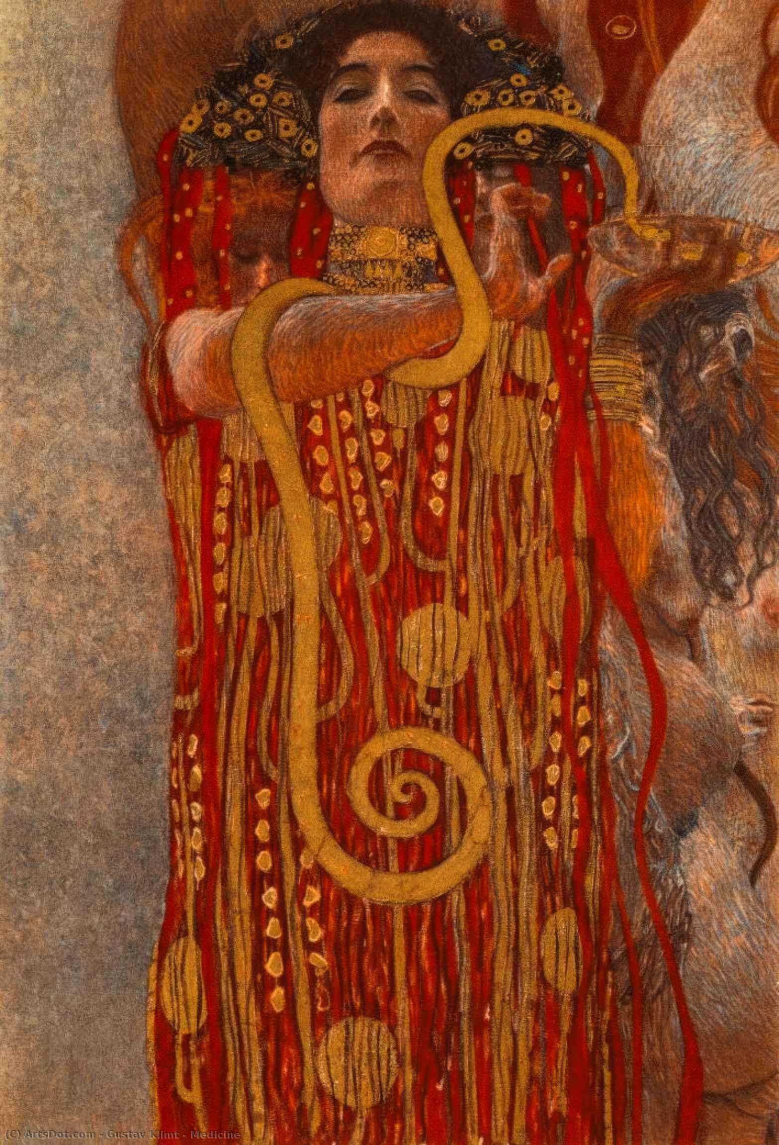 WikiOO.org - Encyclopedia of Fine Arts - Målning, konstverk Gustav Klimt - Medicine