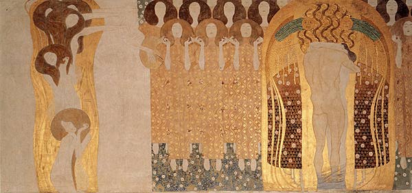 Wikioo.org - Encyklopedia Sztuk Pięknych - Malarstwo, Grafika Gustav Klimt - Beethoven Frieze(detail)01