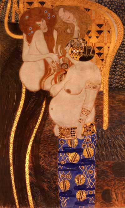 Wikioo.org - The Encyclopedia of Fine Arts - Painting, Artwork by Gustav Klimt - Beethoven frieze(detail)08