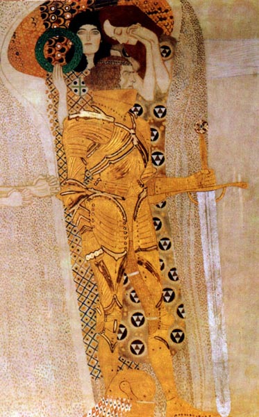 Wikioo.org – La Enciclopedia de las Bellas Artes - Pintura, Obras de arte de Gustav Klimt - Beethoven Friso ( detalle ) 12