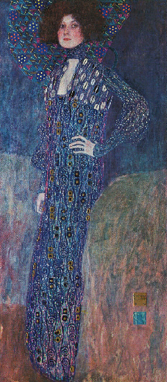 Wikoo.org - موسوعة الفنون الجميلة - اللوحة، العمل الفني Gustav Klimt - Portrait of Emilie Floge