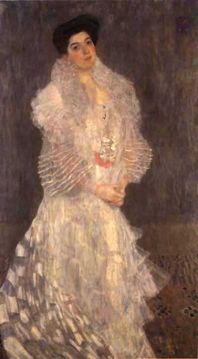 Wikoo.org - موسوعة الفنون الجميلة - اللوحة، العمل الفني Gustav Klimt - Portrait of Hermine Gallia