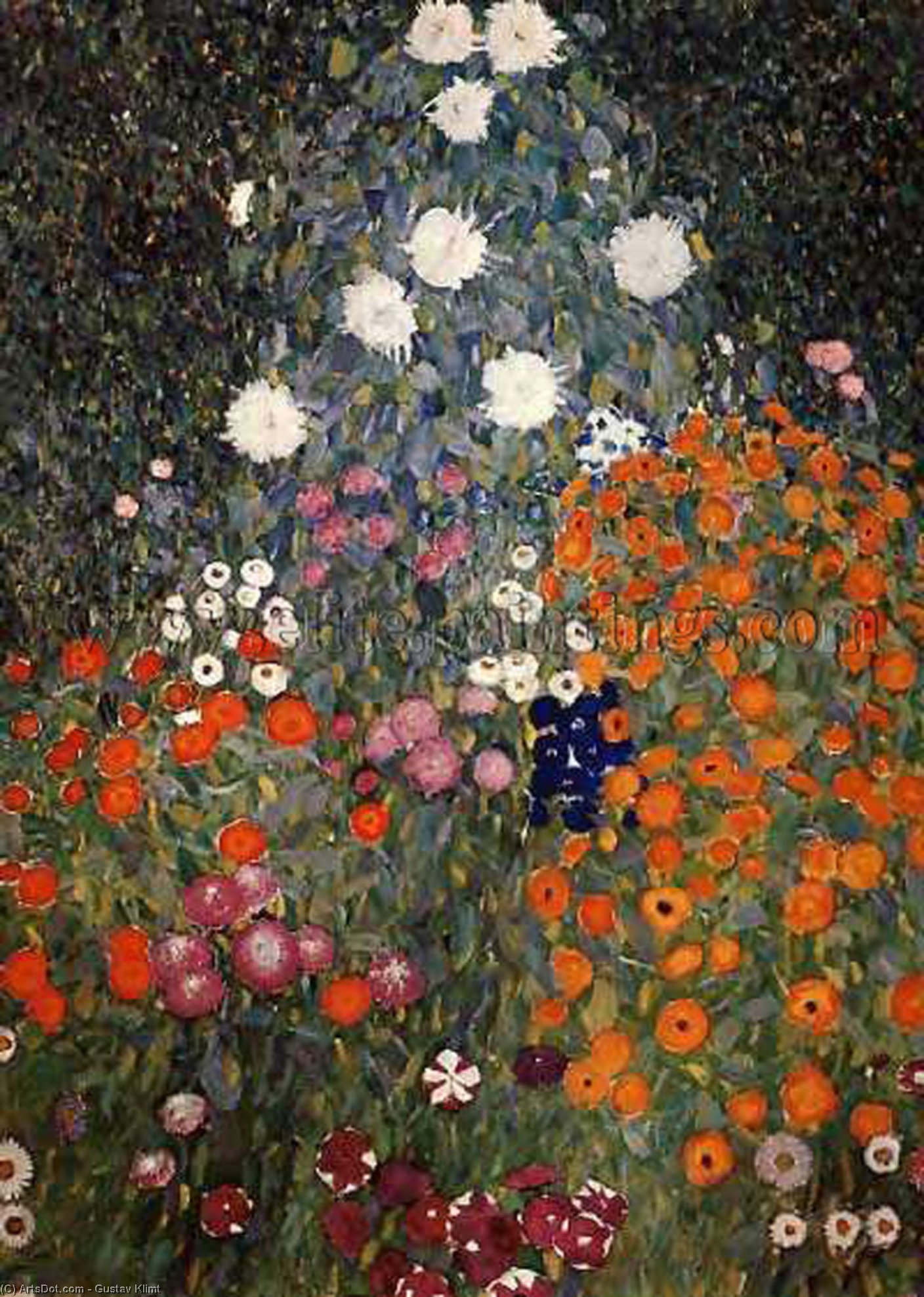 WikiOO.org - אנציקלופדיה לאמנויות יפות - ציור, יצירות אמנות Gustav Klimt - Flower Garden