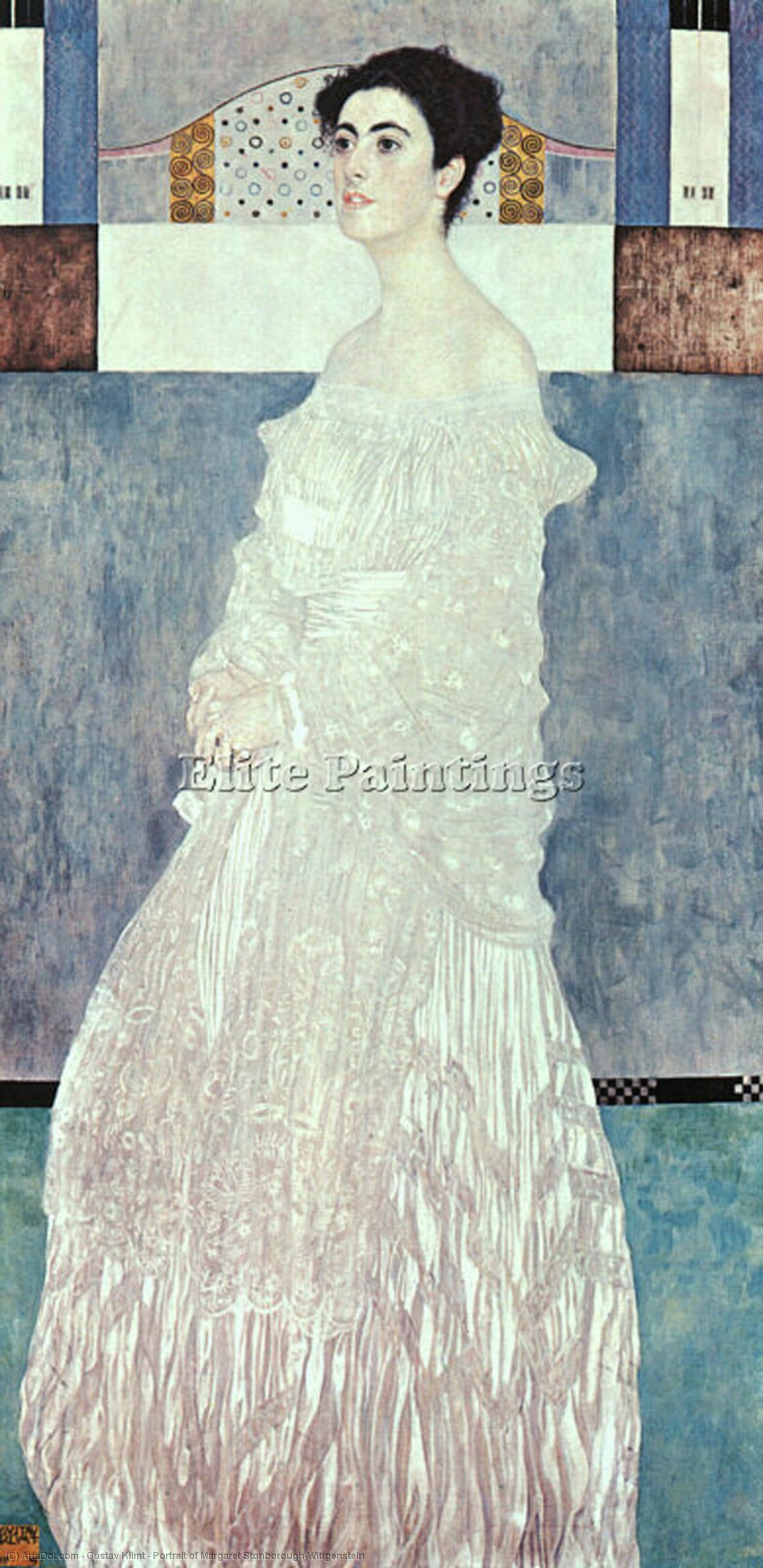 Wikoo.org - موسوعة الفنون الجميلة - اللوحة، العمل الفني Gustav Klimt - Portrait of Margaret Stonborough-Wittgenstein