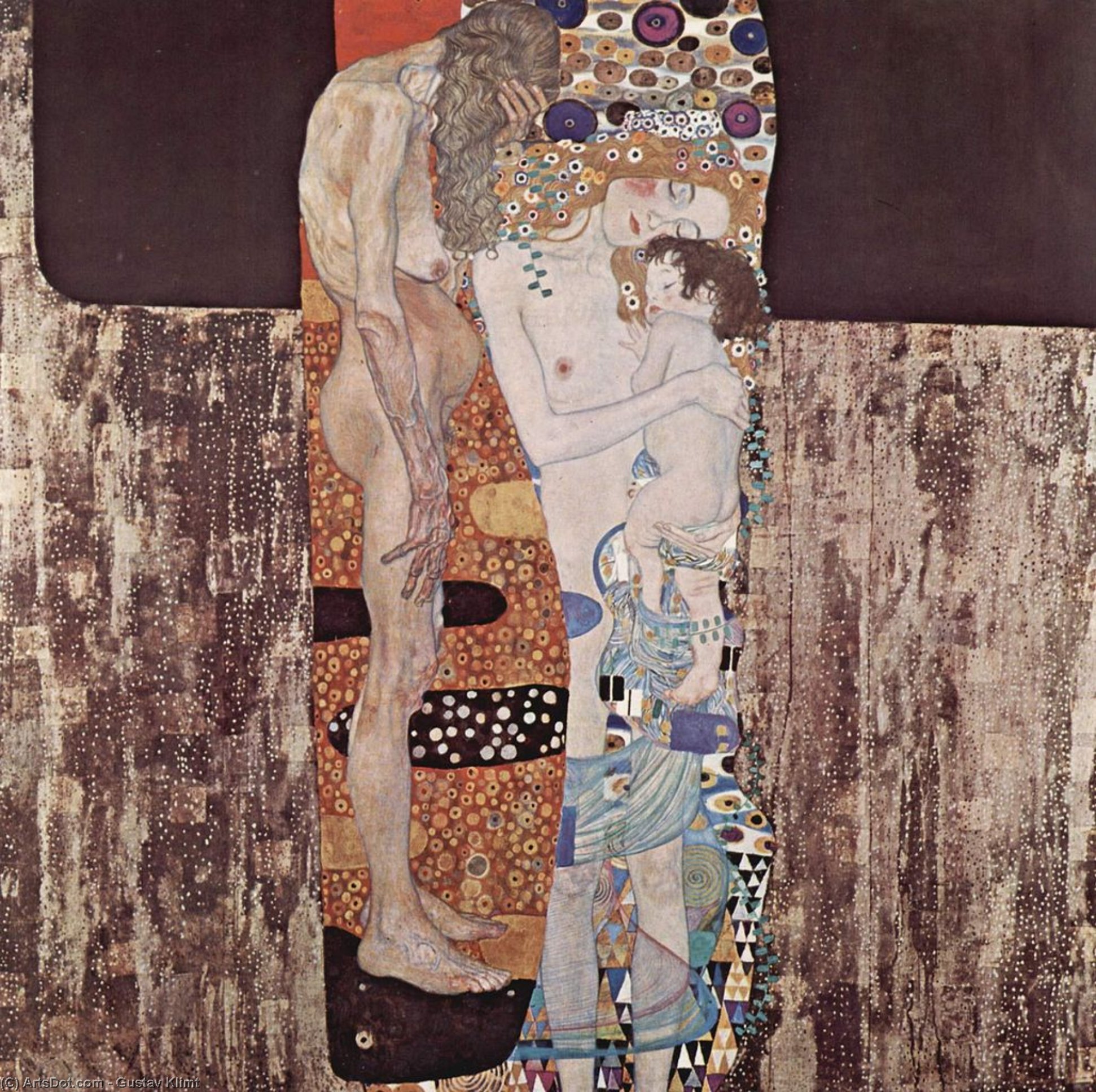 Wikioo.org - The Encyclopedia of Fine Arts - Painting, Artwork by Gustav Klimt - Three Ages of Woman