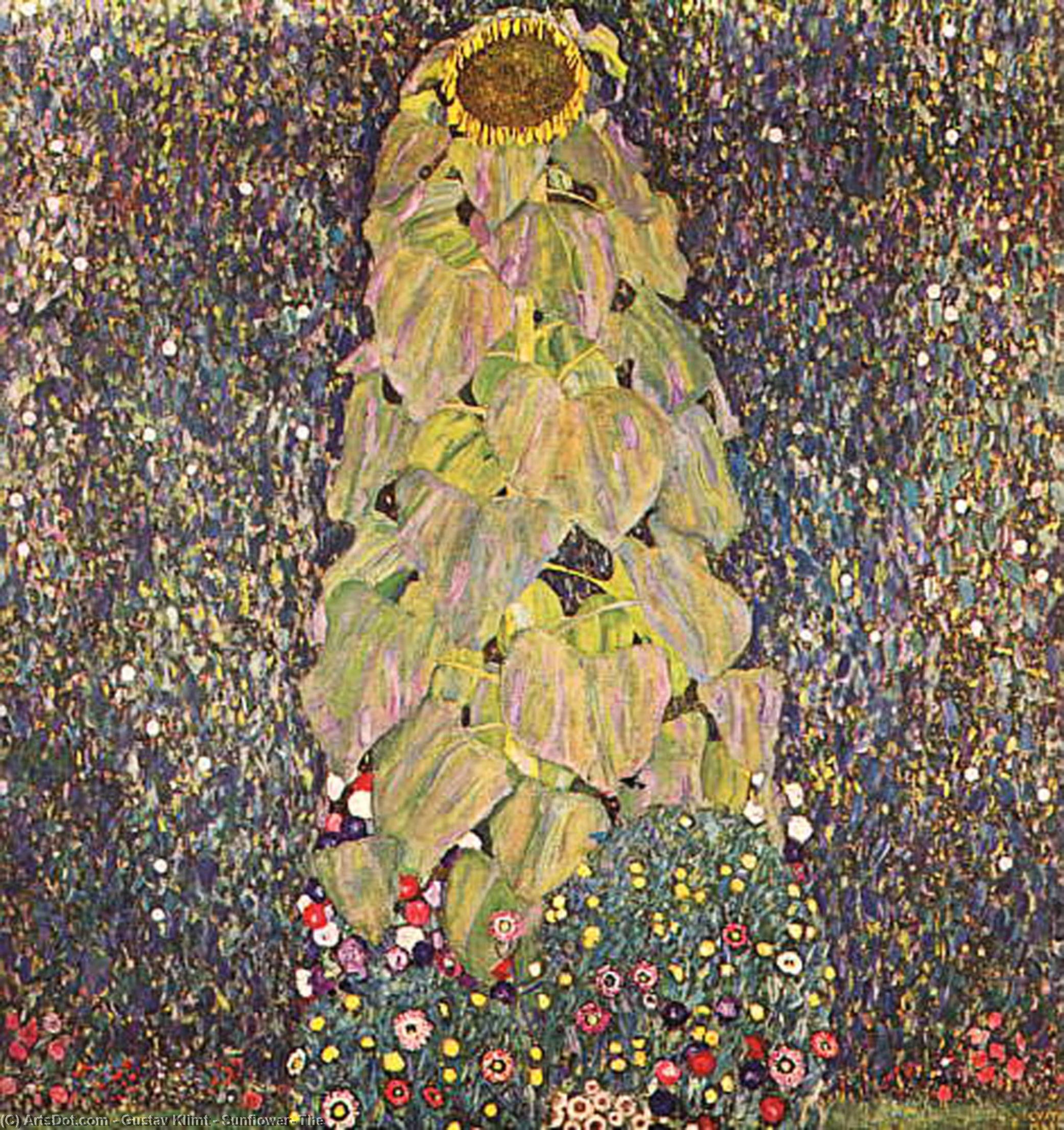 Wikoo.org - موسوعة الفنون الجميلة - اللوحة، العمل الفني Gustav Klimt - Sunflower, The