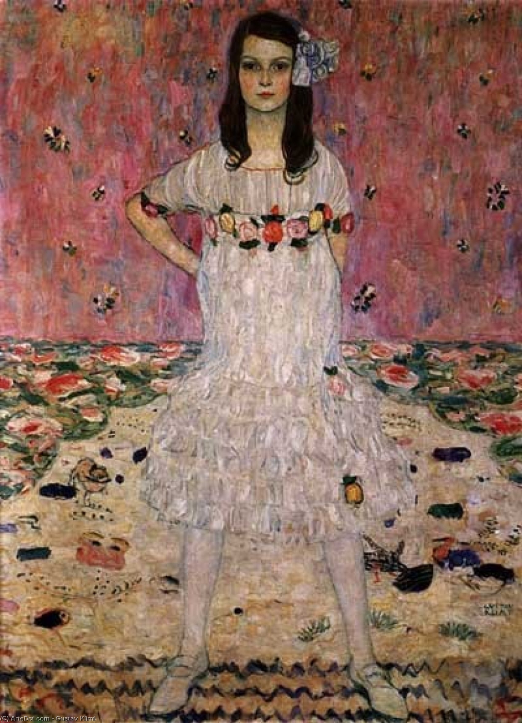WikiOO.org - Encyclopedia of Fine Arts - Malba, Artwork Gustav Klimt - Portrait of Mada Primavesi