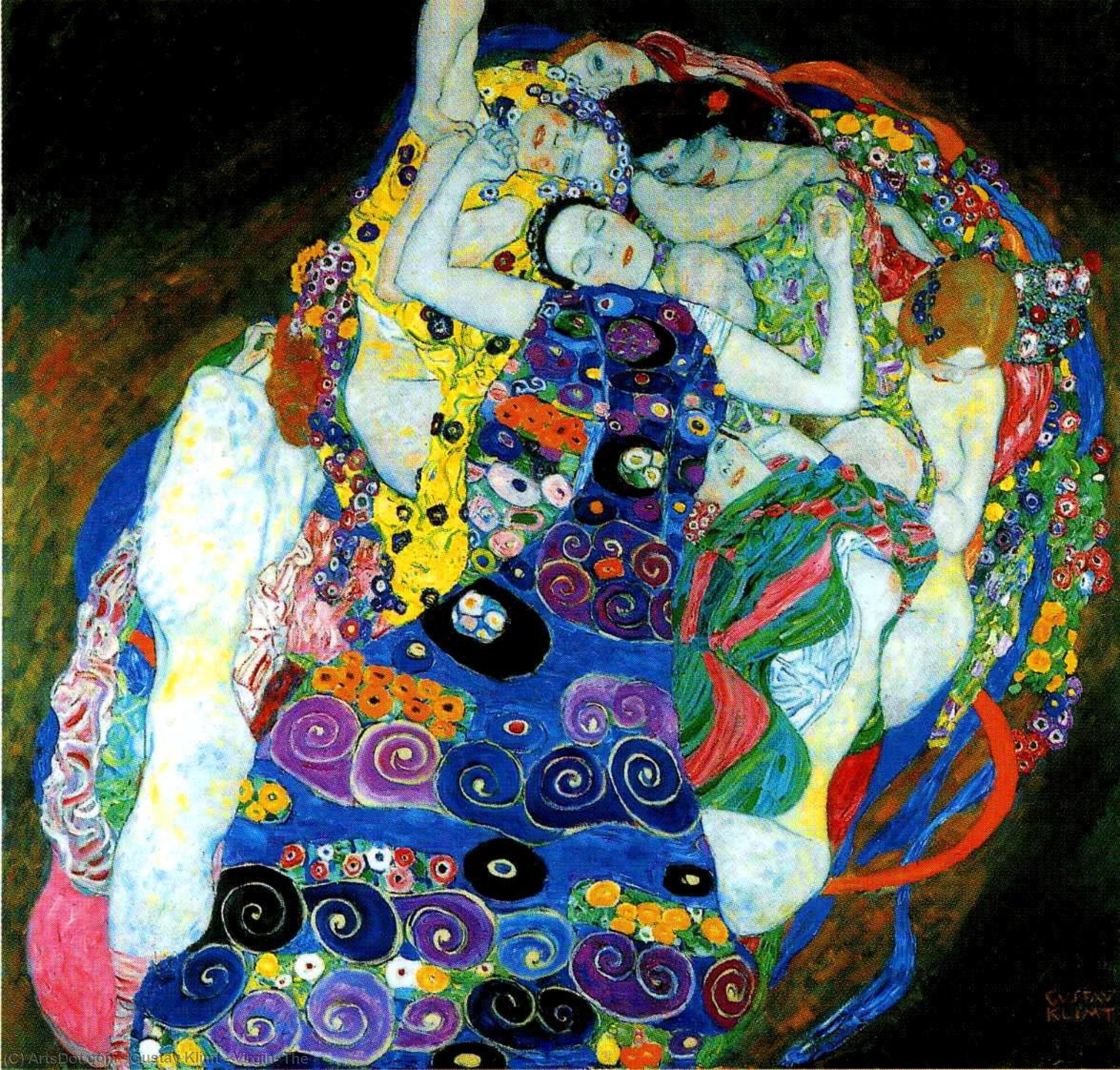 Wikoo.org - موسوعة الفنون الجميلة - اللوحة، العمل الفني Gustav Klimt - Virgin, The