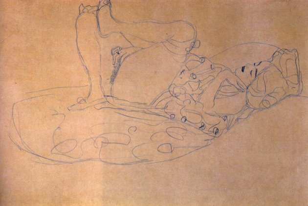 Wikioo.org – La Enciclopedia de las Bellas Artes - Pintura, Obras de arte de Gustav Klimt - desnuda