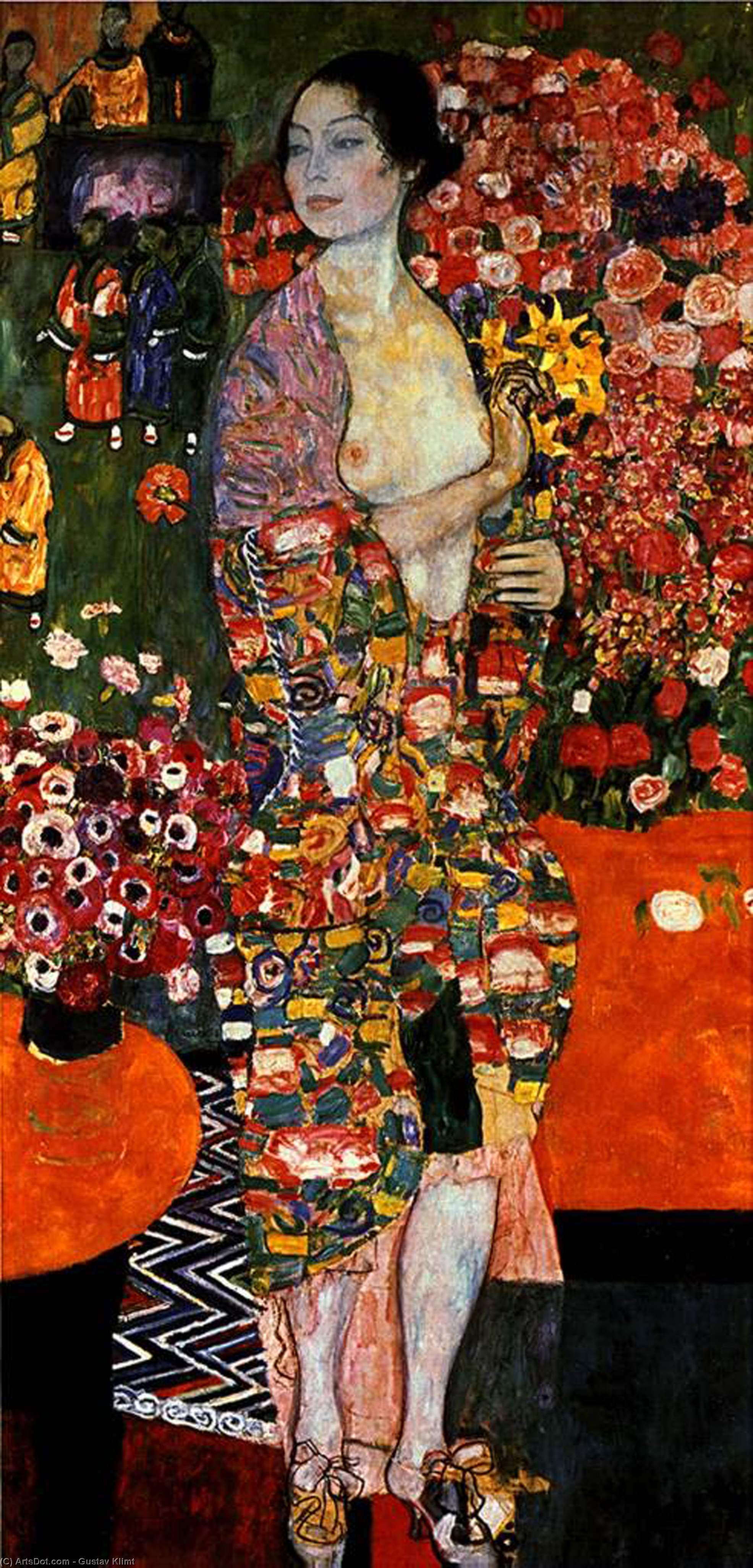 Wikioo.org - The Encyclopedia of Fine Arts - Painting, Artwork by Gustav Klimt - Dancer, The