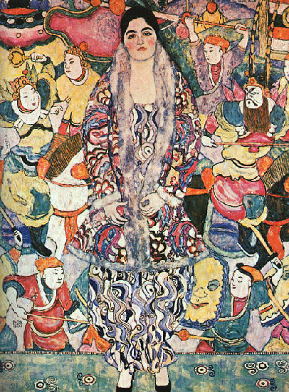 Wikioo.org – La Enciclopedia de las Bellas Artes - Pintura, Obras de arte de Gustav Klimt - Botas retrato friedericke de maría Cerveza