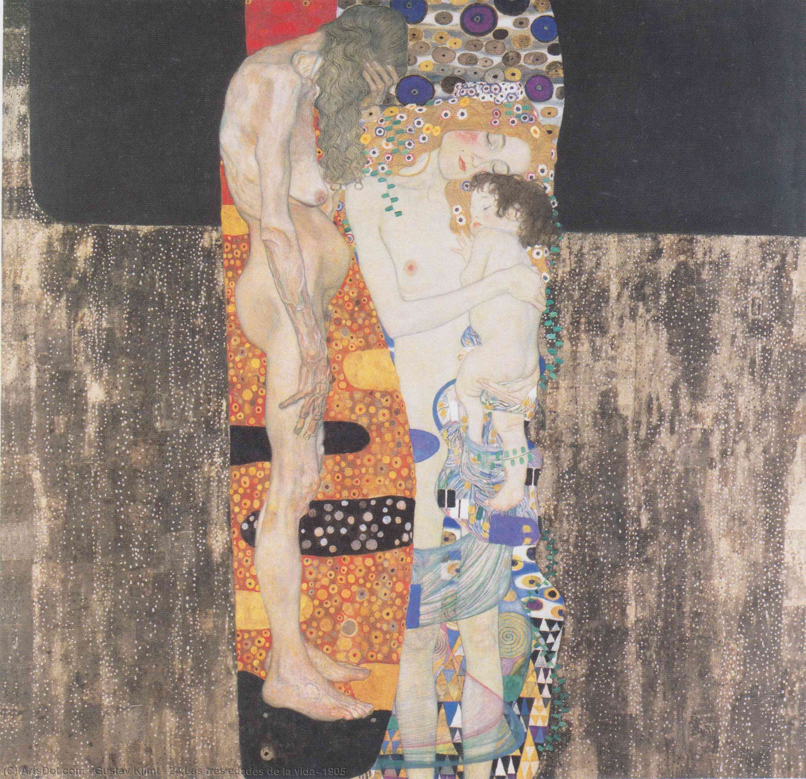 WikiOO.org - Енциклопедия за изящни изкуства - Живопис, Произведения на изкуството Gustav Klimt - 24.Las tres edades de la vida, 1905