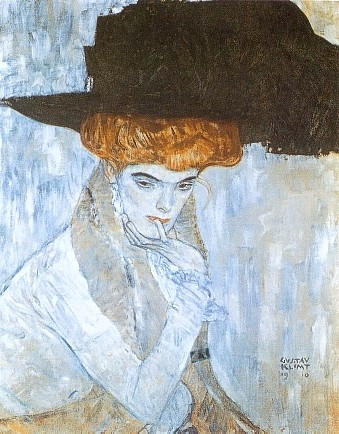 Wikioo.org - Encyklopedia Sztuk Pięknych - Malarstwo, Grafika Gustav Klimt - 34.El sombrero de plumas negro, 1910