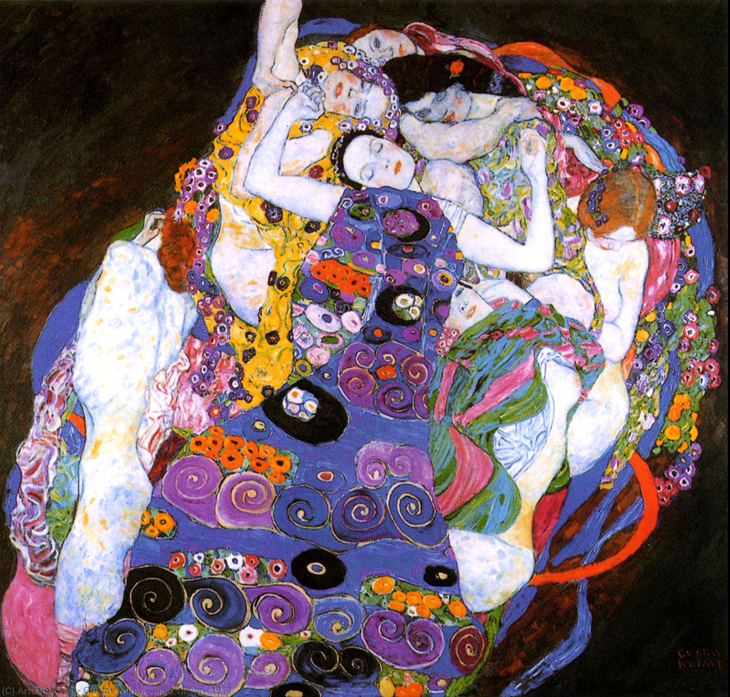 Wikioo.org – La Enciclopedia de las Bellas Artes - Pintura, Obras de arte de Gustav Klimt - 38 . La vírgen , 1913