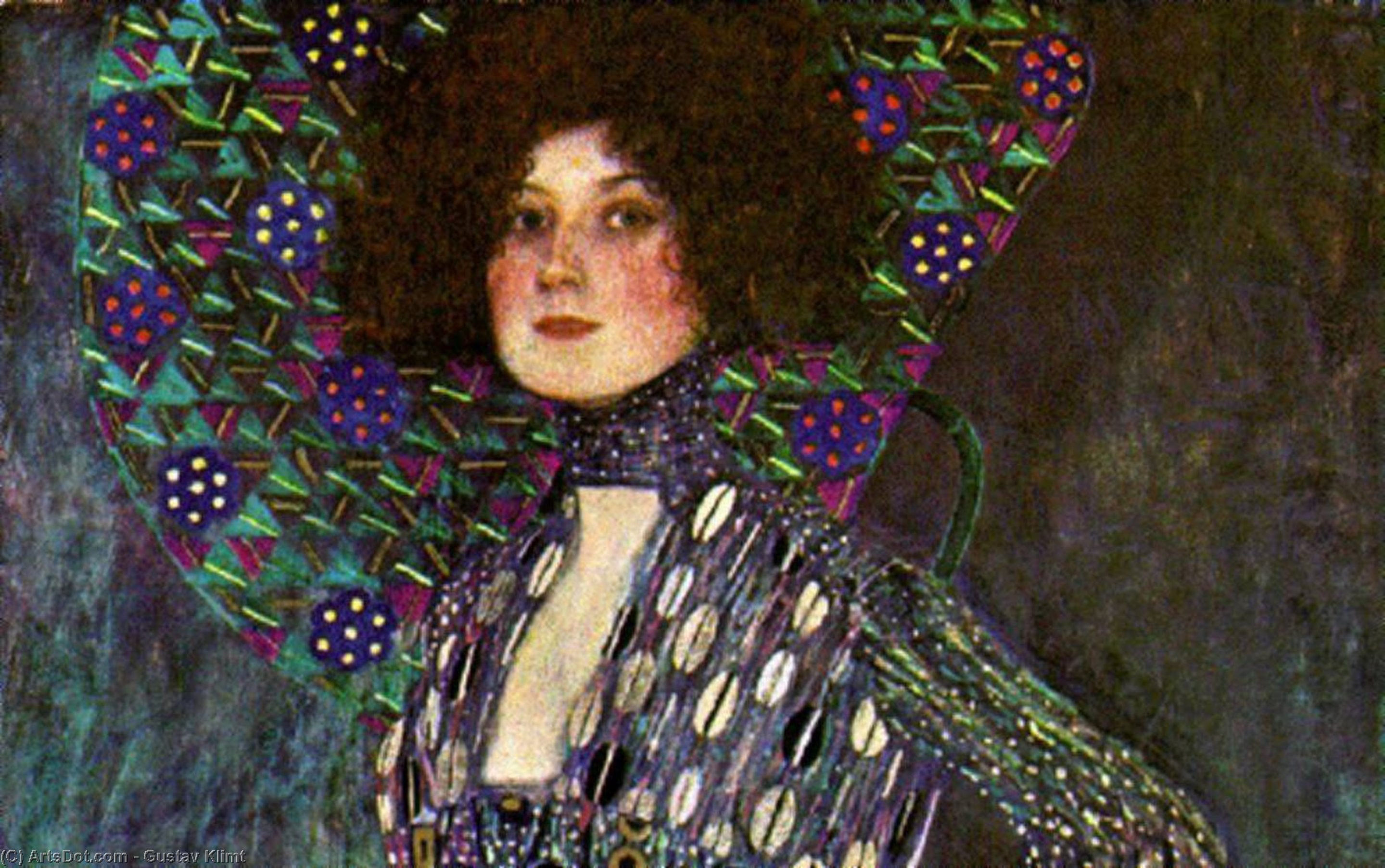 WikiOO.org - Encyclopedia of Fine Arts - Festés, Grafika Gustav Klimt - Emilie Floge, 1902 - Historisches Museum der Stadt Wien, Vienna