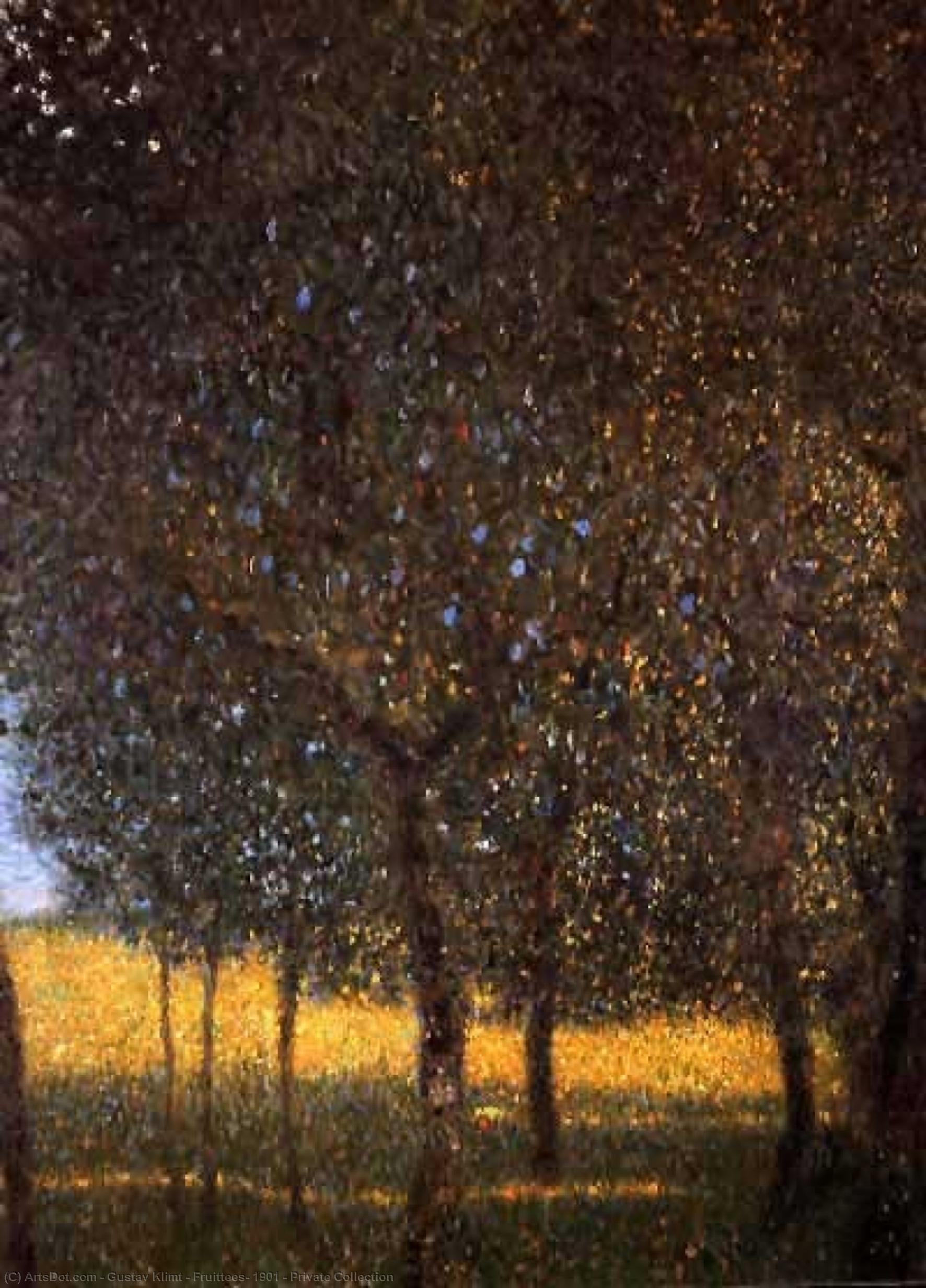 WikiOO.org - Encyclopedia of Fine Arts - Schilderen, Artwork Gustav Klimt - Fruittees, 1901 - Private Collection