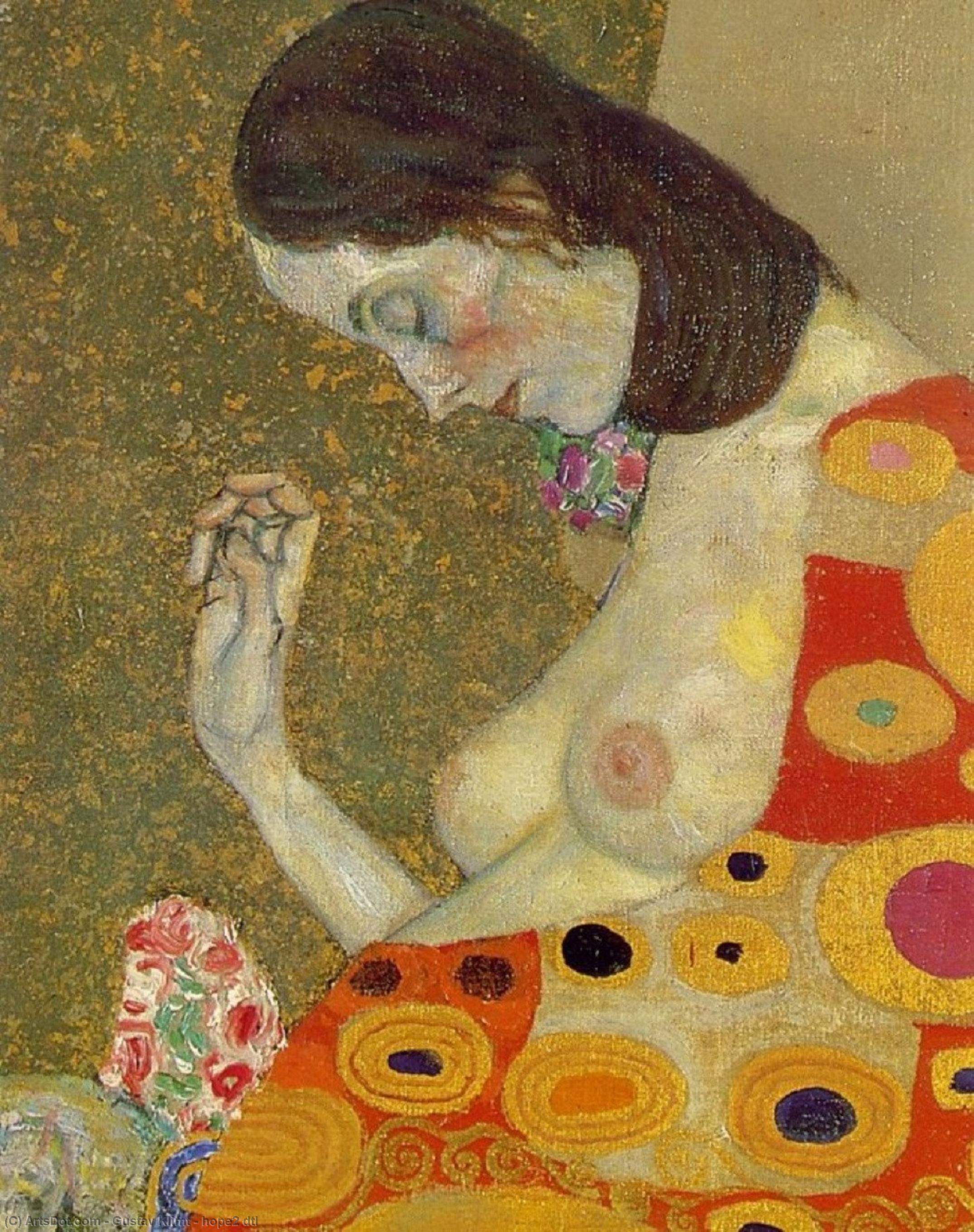 Wikoo.org - موسوعة الفنون الجميلة - اللوحة، العمل الفني Gustav Klimt - hope2 dtl