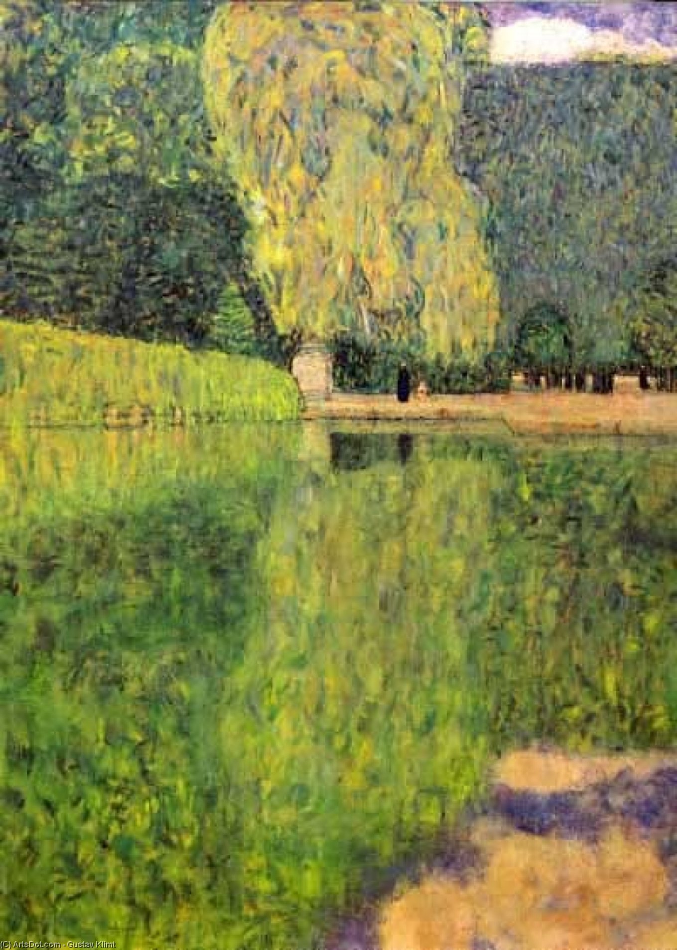 Wikoo.org - موسوعة الفنون الجميلة - اللوحة، العمل الفني Gustav Klimt - Park of Schönbrunn, 1916 - Private Collection