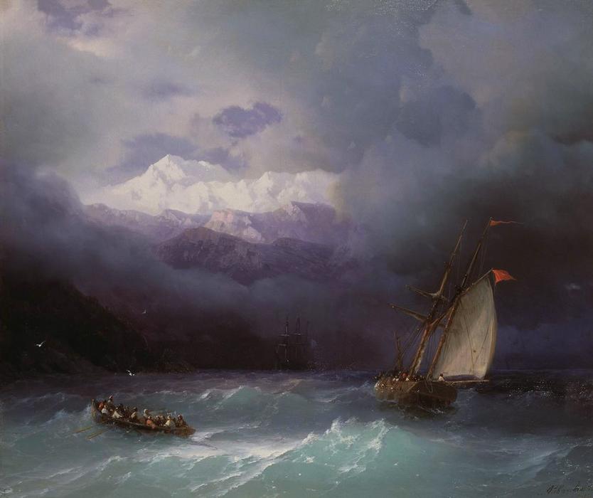 Wikioo.org - The Encyclopedia of Fine Arts - Painting, Artwork by Ivan Aivazovsky - Stormy Sea