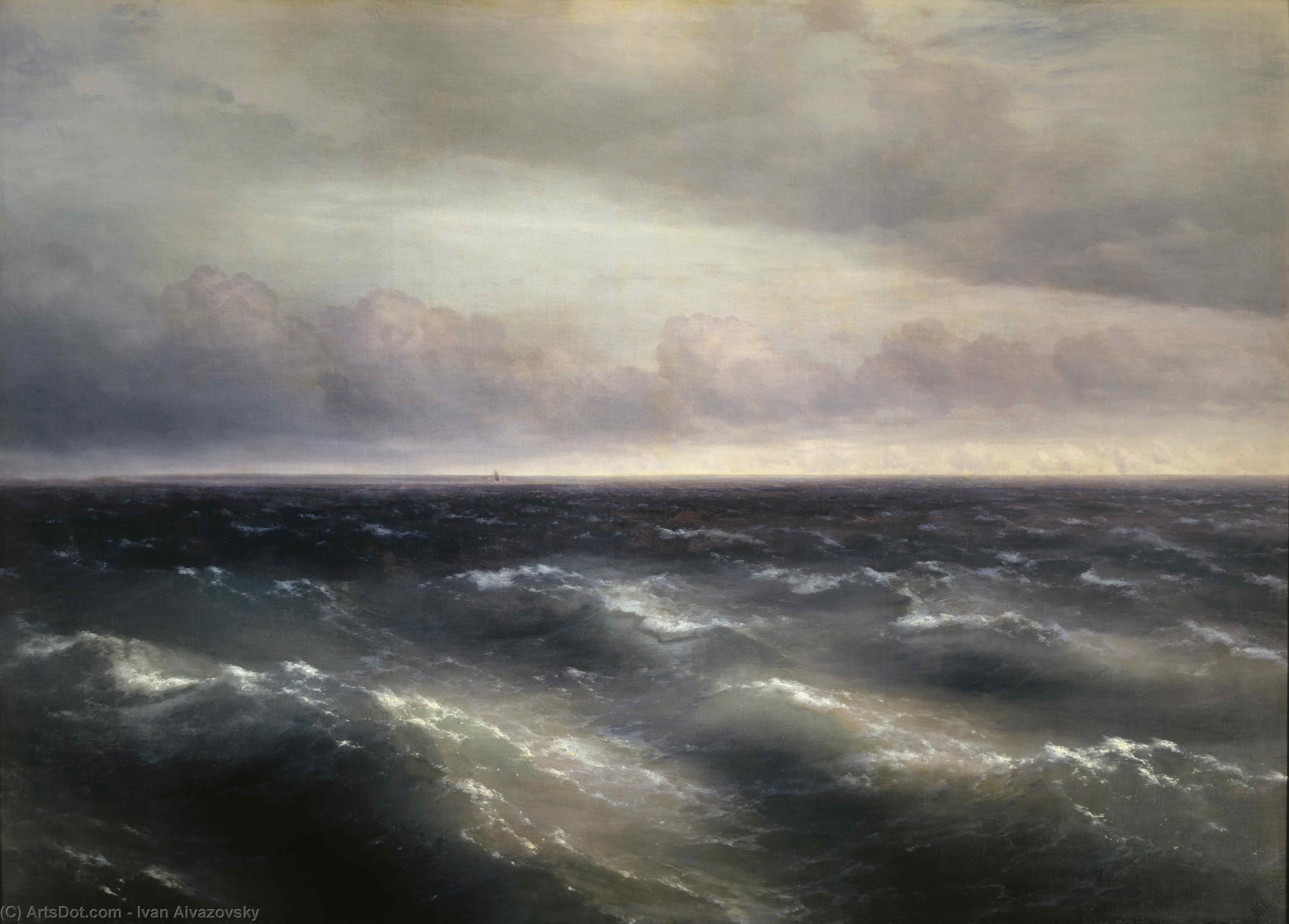 WikiOO.org – 美術百科全書 - 繪畫，作品 Ivan Aivazovsky -  的  黑色 海