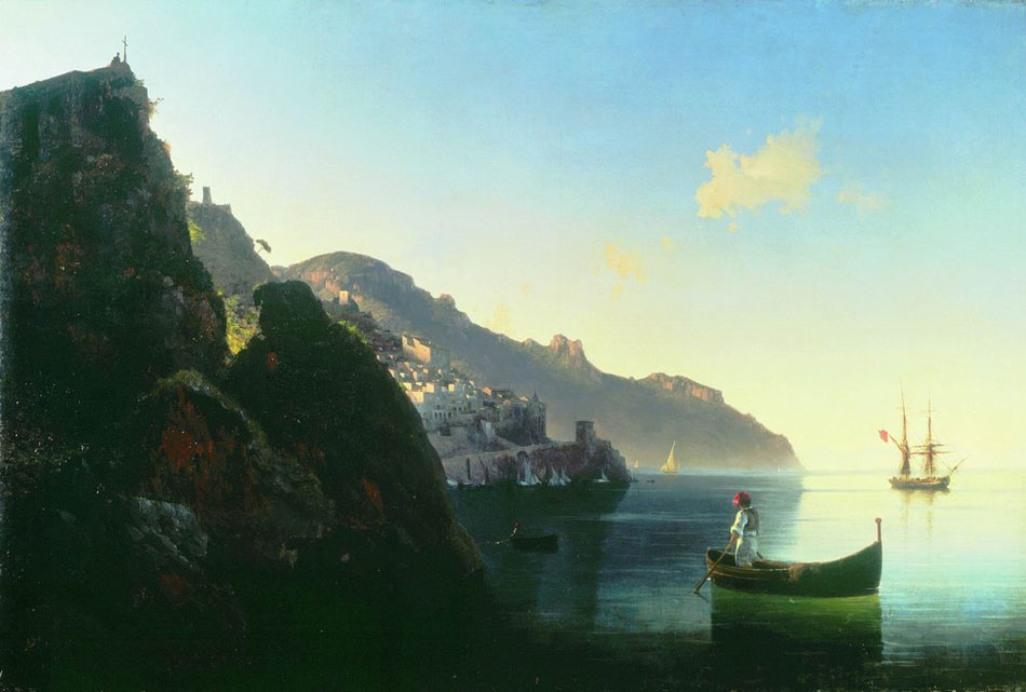 Wikioo.org – L'Enciclopedia delle Belle Arti - Pittura, Opere di Ivan Aivazovsky - La Costa di Amalfi
