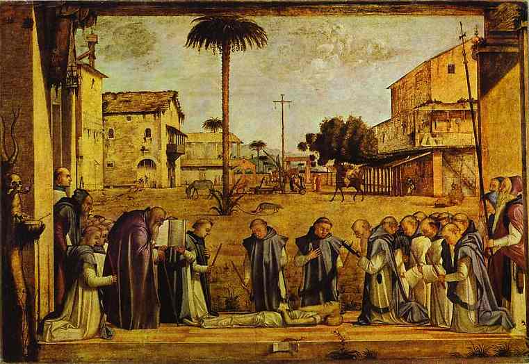 Wikioo.org - The Encyclopedia of Fine Arts - Painting, Artwork by Vittore Carpaccio - Funeral of St. Jerome