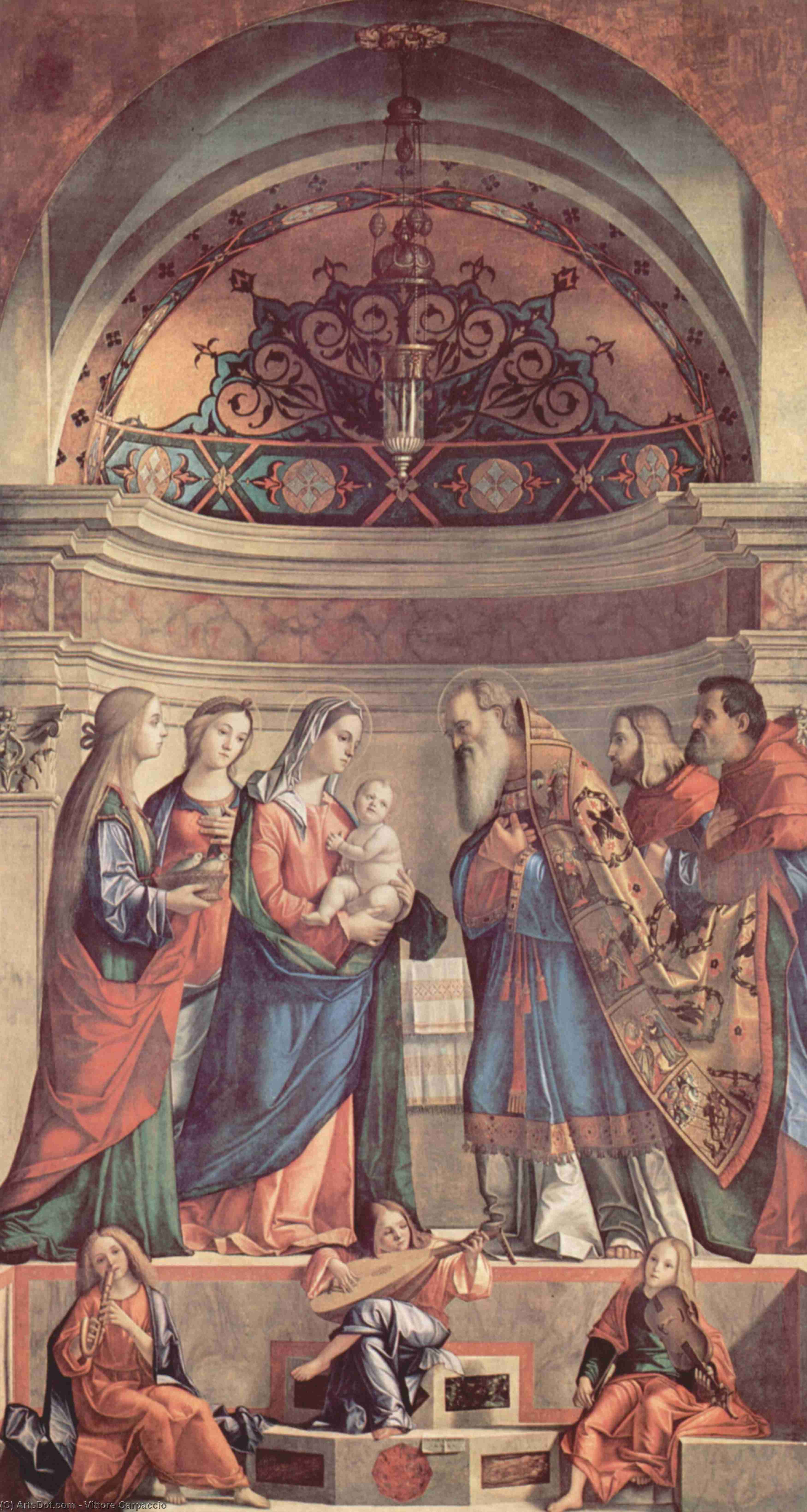 Wikioo.org – L'Enciclopedia delle Belle Arti - Pittura, Opere di Vittore Carpaccio - presentazione nel tempio