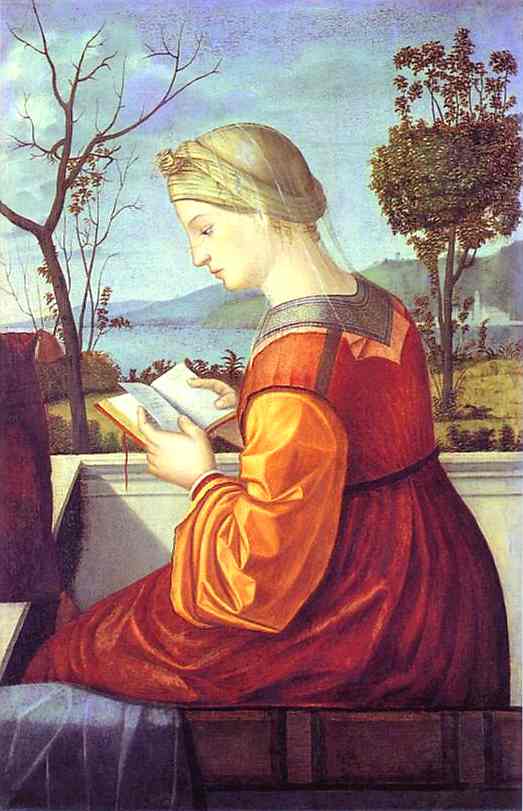Wikioo.org - The Encyclopedia of Fine Arts - Painting, Artwork by Vittore Carpaccio - The Madonna Reading