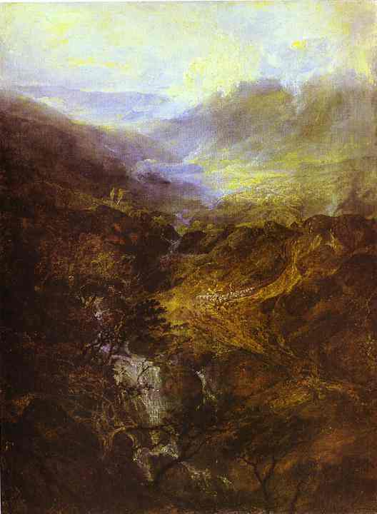 Wikioo.org - The Encyclopedia of Fine Arts - Painting, Artwork by William Turner - Morning Amongst the Coniston Fells, Cumberland