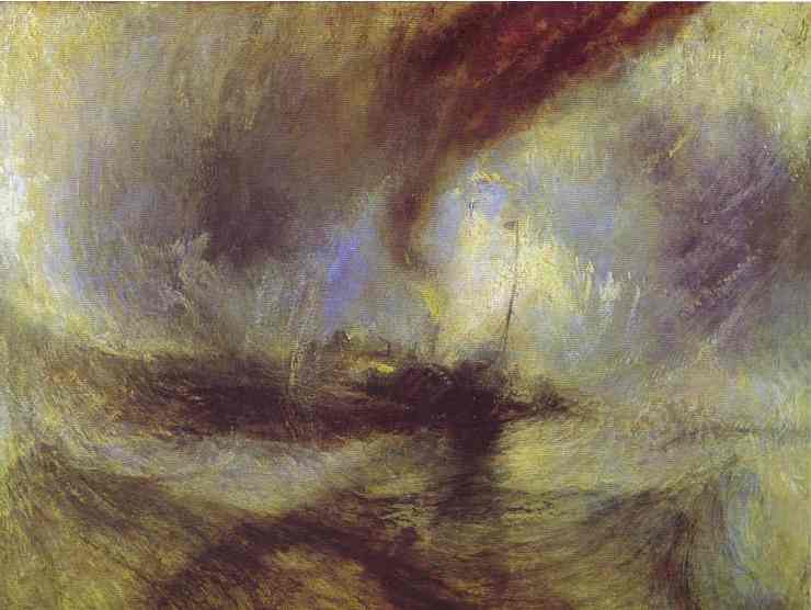 WikiOO.org - دایره المعارف هنرهای زیبا - نقاشی، آثار هنری William Turner - Snow Storm - Steam-Boat off a Harbour's Mouth
