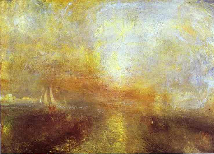 WikiOO.org - Encyclopedia of Fine Arts - Maalaus, taideteos William Turner - Yacht Approaching the Coast