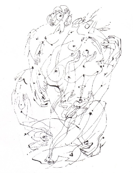 Wikioo.org - สารานุกรมวิจิตรศิลป์ - จิตรกรรม André Aimé René Masson - Automatic drawing 05