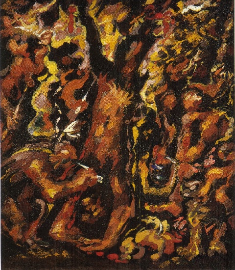 WikiOO.org - Encyclopedia of Fine Arts - Maľba, Artwork André Aimé René Masson - Marsyas flayed by Apollo