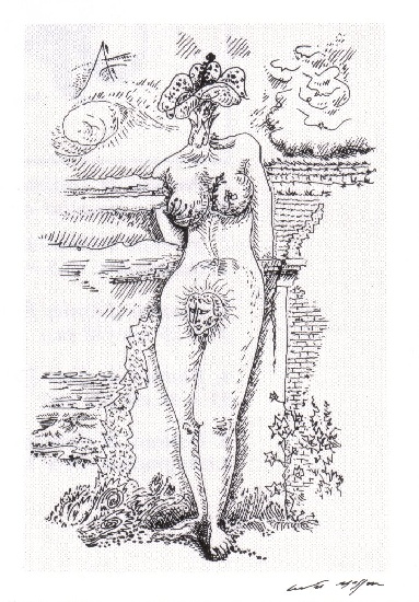 WikiOO.org - Enciklopedija dailės - Tapyba, meno kuriniai André Aimé René Masson - The fairy of the ruins