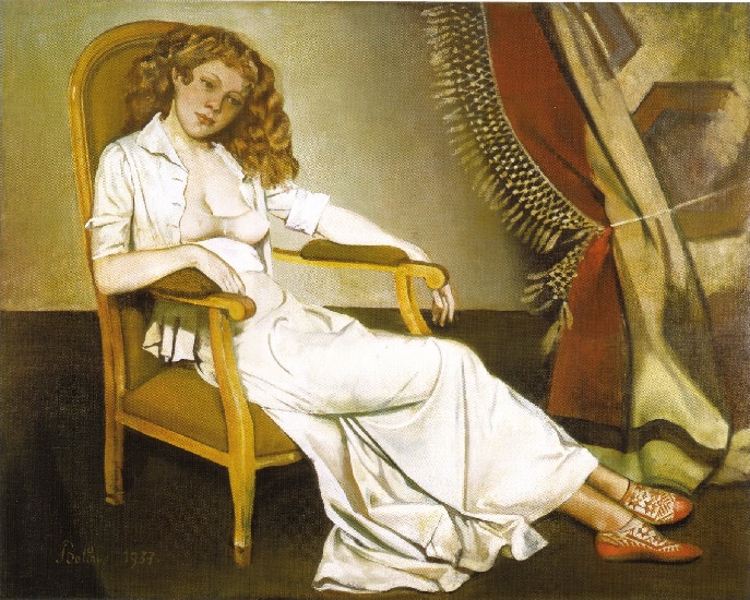 WikiOO.org - Енциклопедия за изящни изкуства - Живопис, Произведения на изкуството Balthus (Balthasar Klossowski) - The white skirt