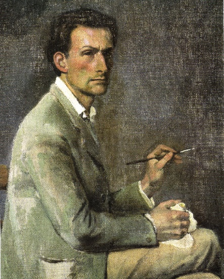 Wikoo.org - موسوعة الفنون الجميلة - اللوحة، العمل الفني Balthus (Balthasar Klossowski) - Self-Portrait (detail)