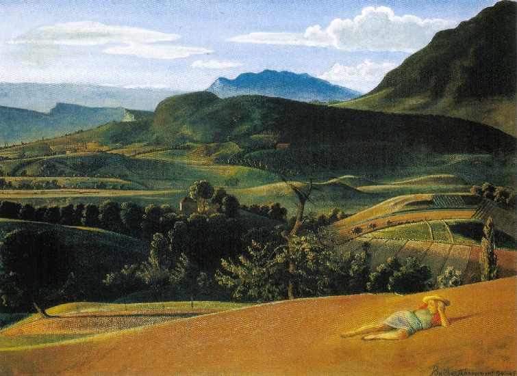 Wikioo.org - The Encyclopedia of Fine Arts - Painting, Artwork by Balthus (Balthasar Klossowski) - Landscape Champrovent