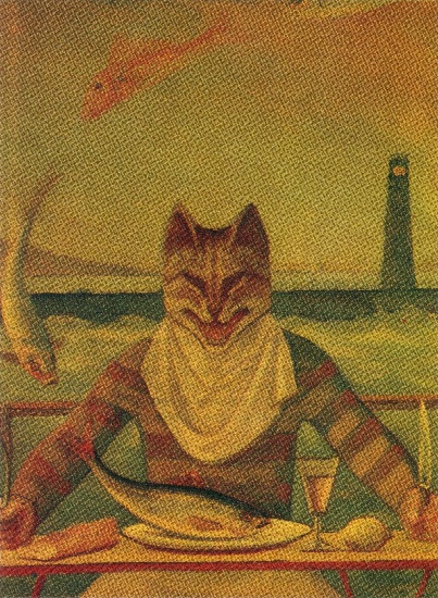 WikiOO.org - Encyclopedia of Fine Arts - Maleri, Artwork Balthus (Balthasar Klossowski) - The Cat (detail)