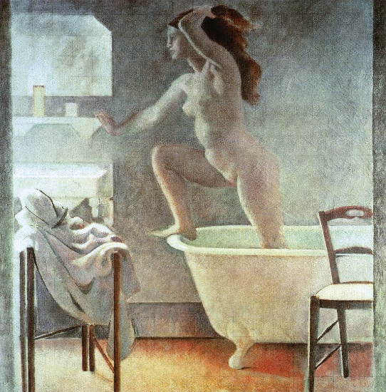WikiOO.org - 백과 사전 - 회화, 삽화 Balthus (Balthasar Klossowski) - Leaving the Bath
