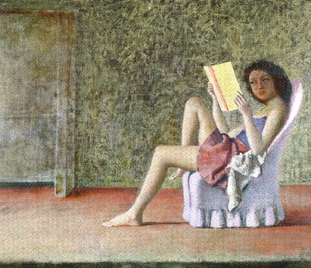WikiOO.org - Encyclopedia of Fine Arts - Maleri, Artwork Balthus (Balthasar Klossowski) - Katia reading