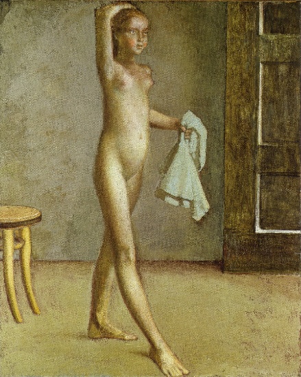 Wikioo.org - The Encyclopedia of Fine Arts - Painting, Artwork by Balthus (Balthasar Klossowski) - Naked in scarf