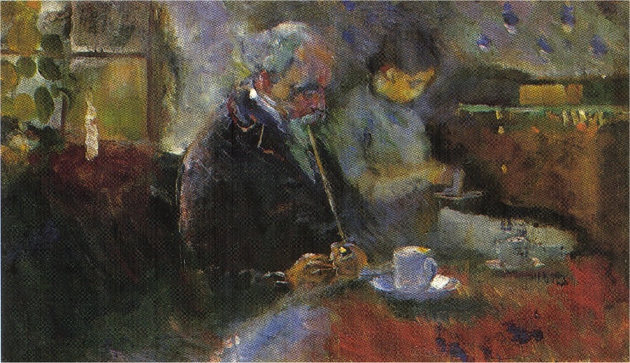 WikiOO.org - Encyclopedia of Fine Arts - Målning, konstverk Edvard Munch - Taking Tea